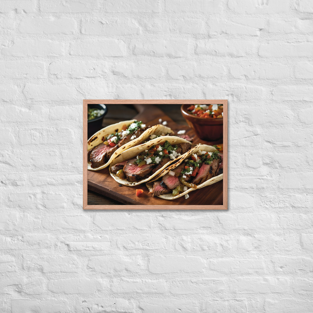 Carne Asada Tacos Framed poster 🤤 from Yumify.AI