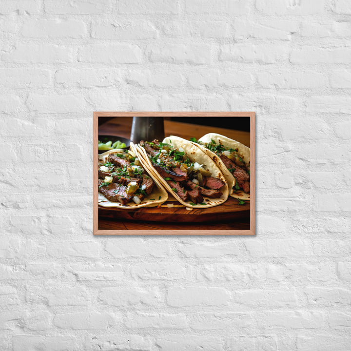 Carne Asada Tacos Framed poster 🤤 from Yumify.AI