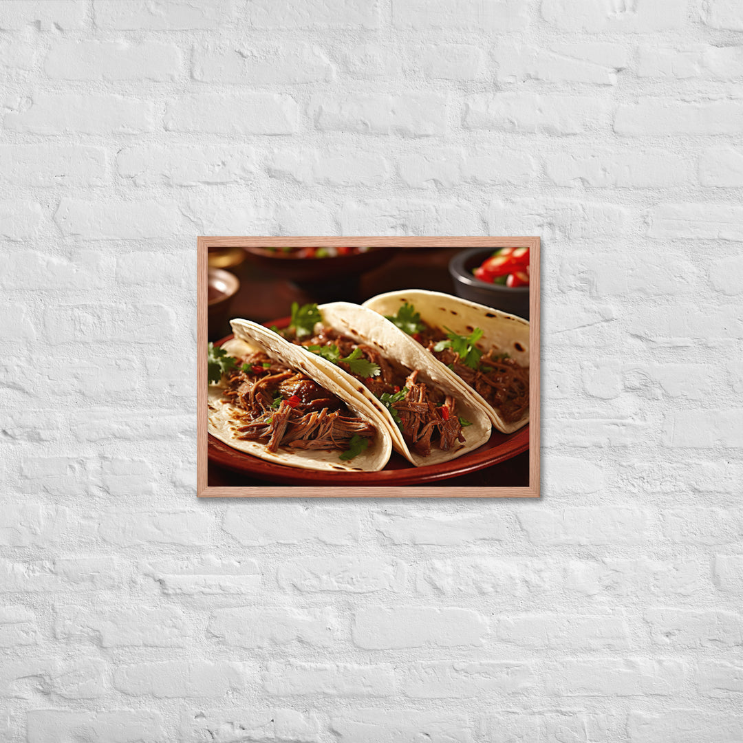 Barbacoa Tacos Framed poster 🤤 from Yumify.AI