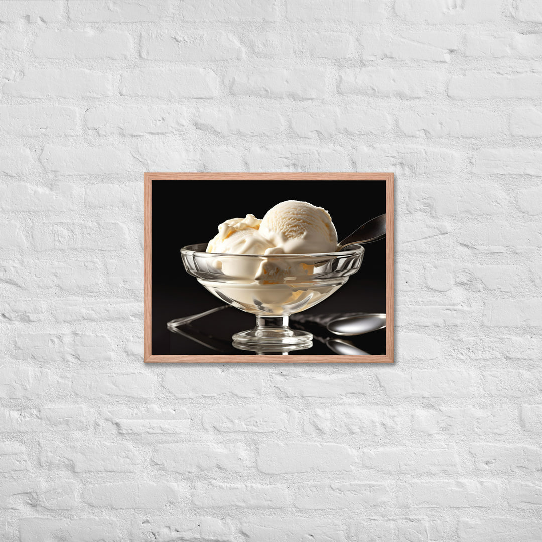 Vanilla ice cream Framed poster 🤤 from Yumify.AI