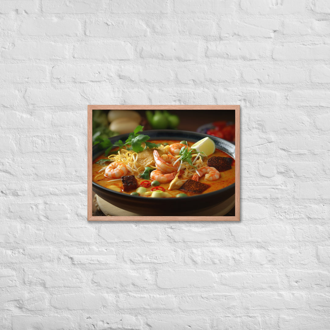 Singaporean Curry Laksa Framed poster 🤤 from Yumify.AI