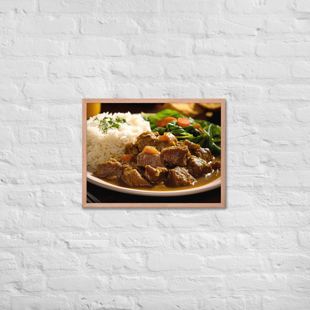 Jamaican Curry Goat Framed poster 🤤 from Yumify.AI