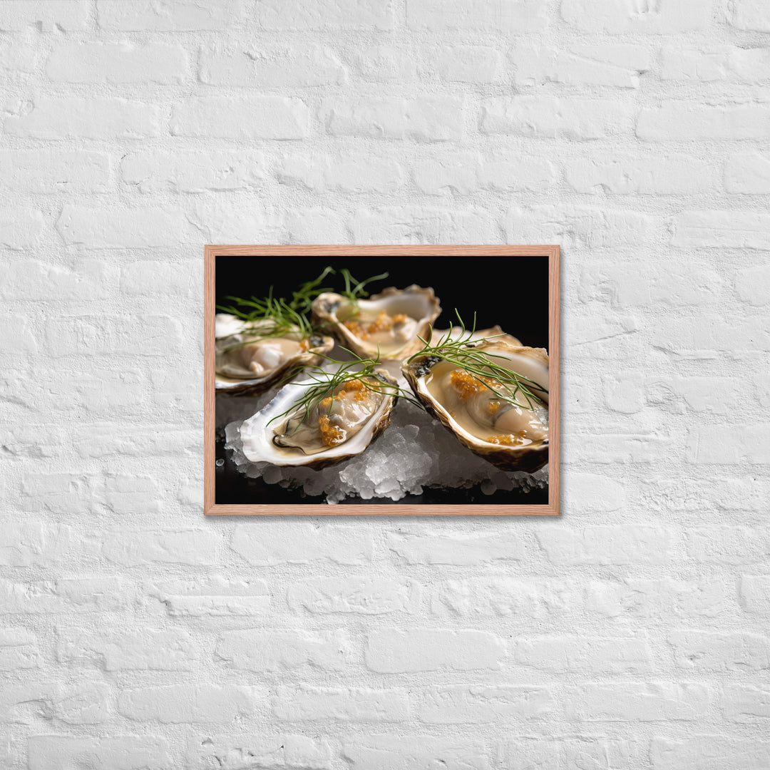 Kumamoto Oyster Framed poster 🤤 from Yumify.AI