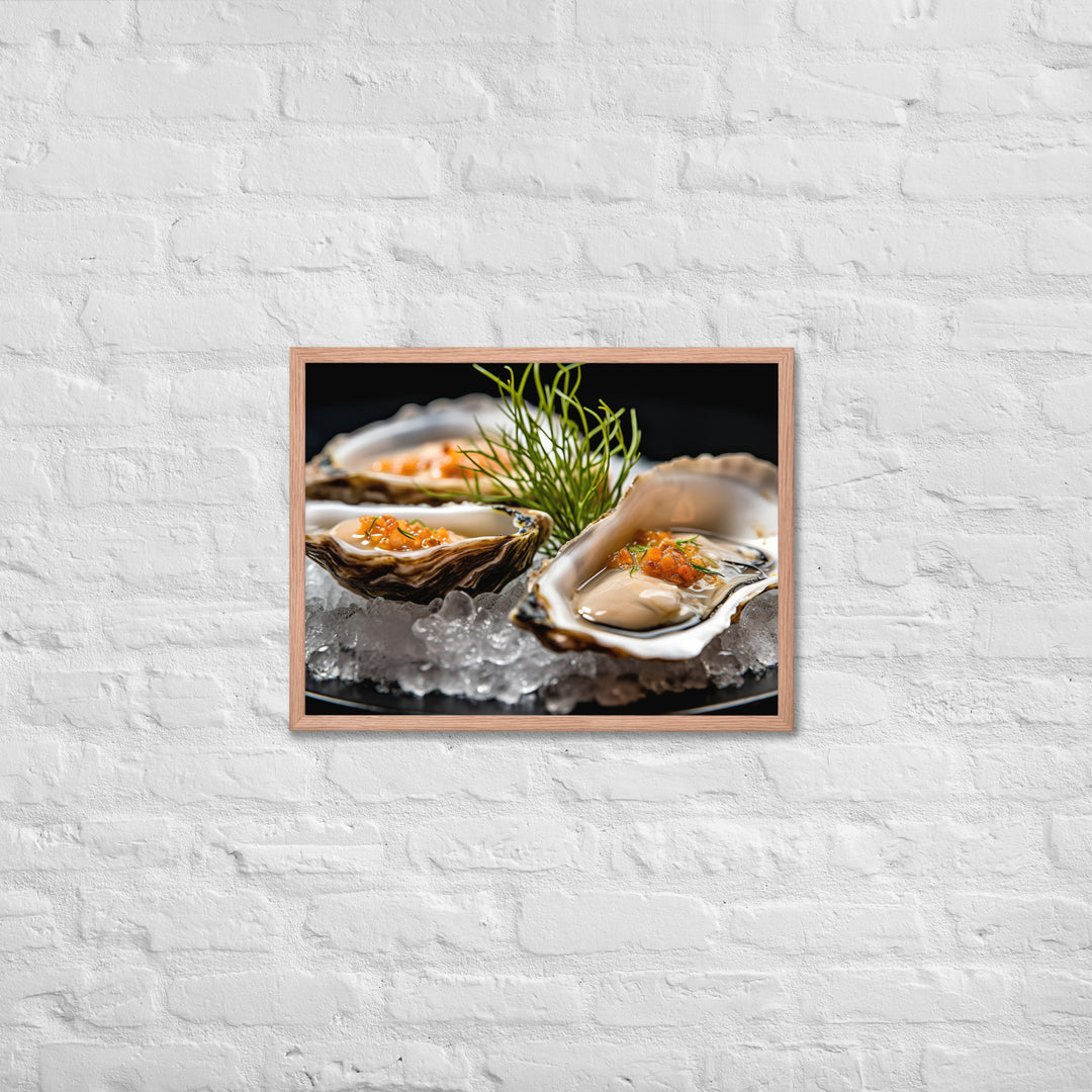 Kumamoto Oyster Framed poster 🤤 from Yumify.AI