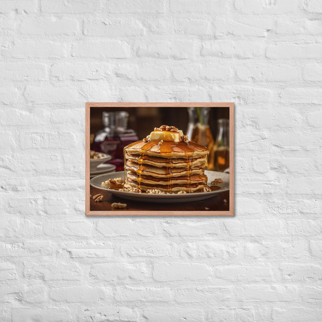 Oatmeal Pancakes Framed poster 🤤 from Yumify.AI