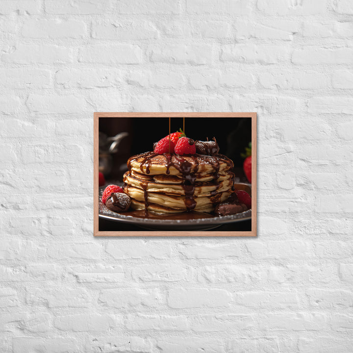 Nutella Stuffed Pancakes Framed poster 🤤 from Yumify.AI