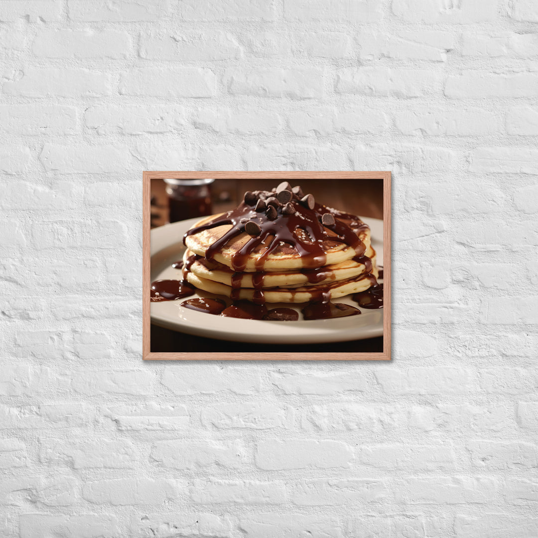 Chocolate Chip Pancakes Framed poster 🤤 from Yumify.AI