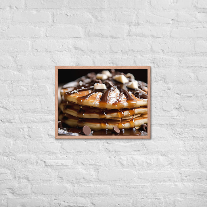 Chocolate Chip Pancakes Framed poster 🤤 from Yumify.AI