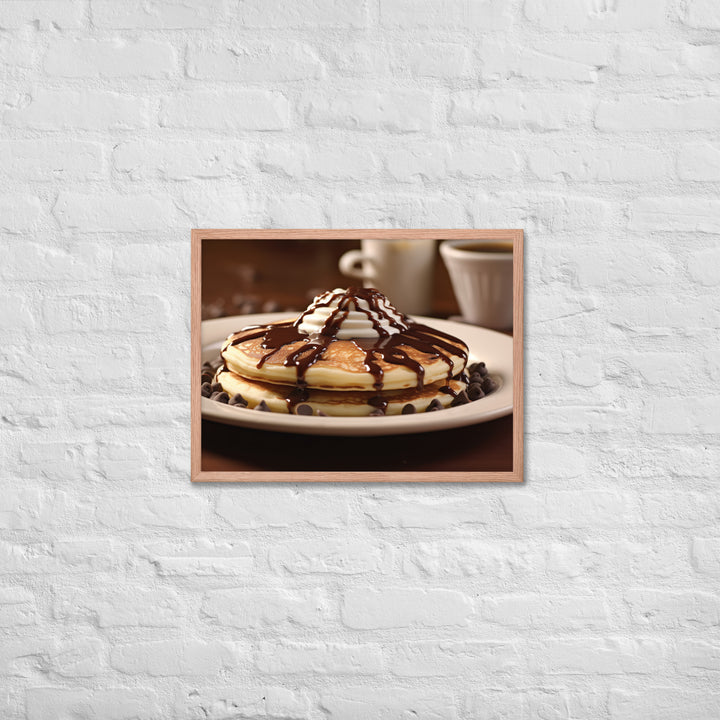 Chocolate Chip Pancakes Framed poster 🤤 from Yumify.AI