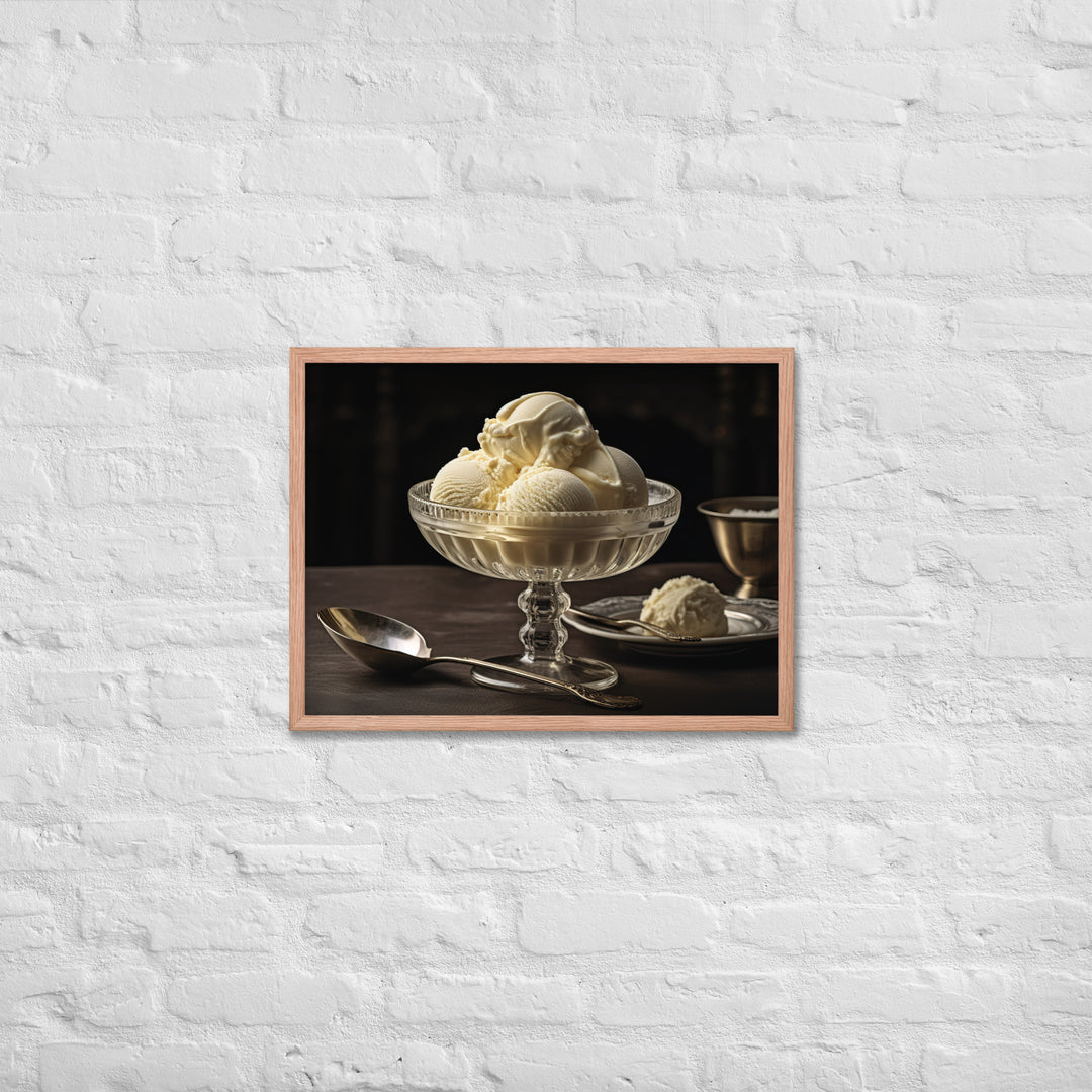 Vanilla ice cream Framed poster 🤤 from Yumify.AI