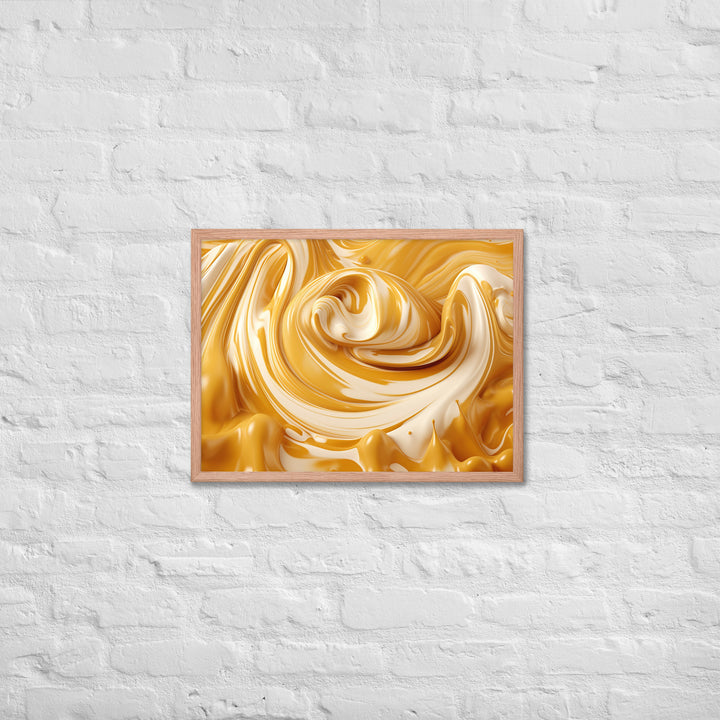 Salted Caramel ice cream Framed poster 🤤 from Yumify.AI