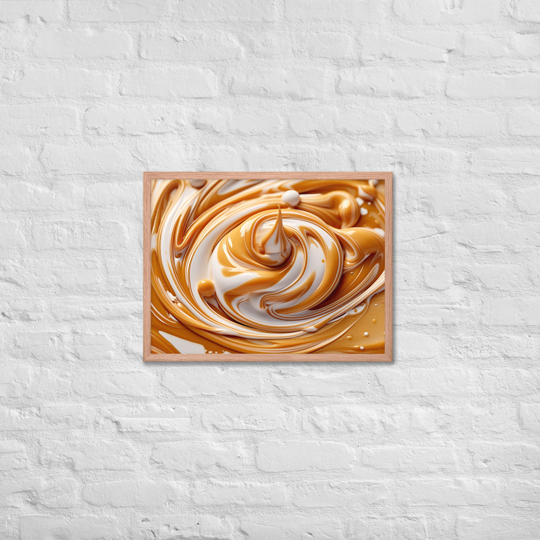 Salted Caramel ice cream Framed poster 🤤 from Yumify.AI