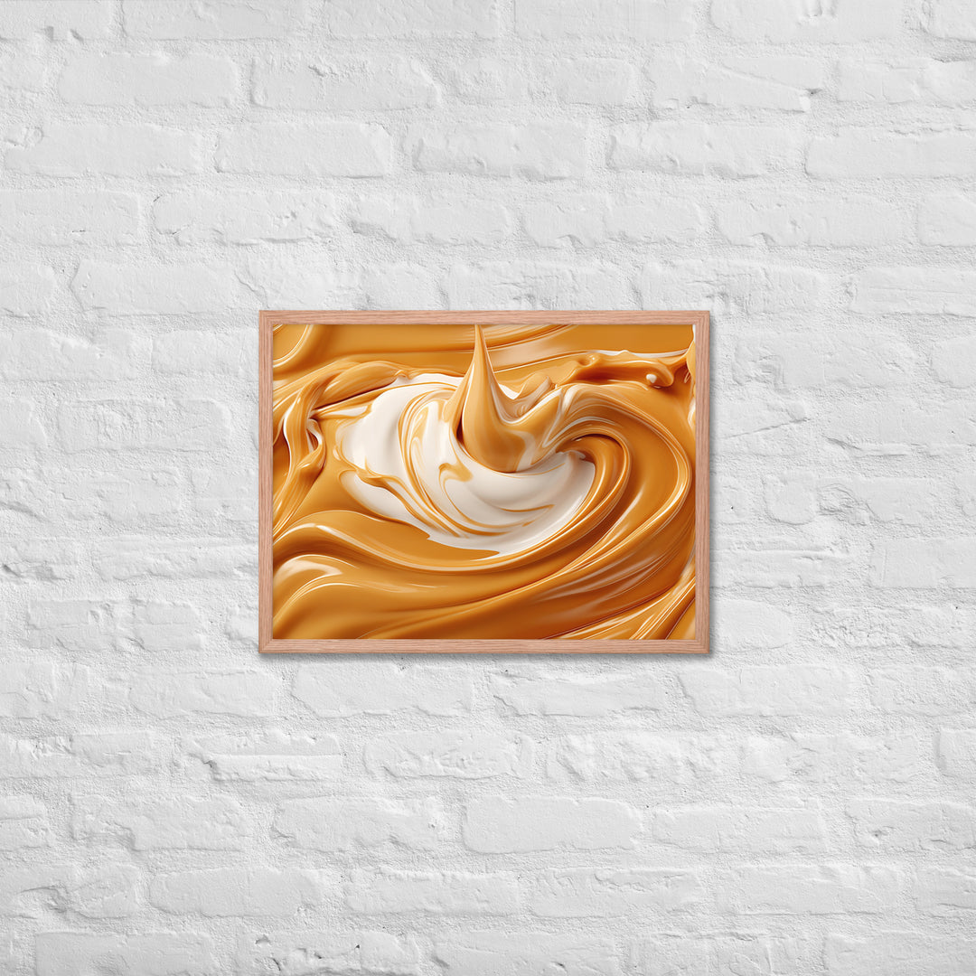 Salted Caramel ice cream Framed poster 🤤 from Yumify.AI