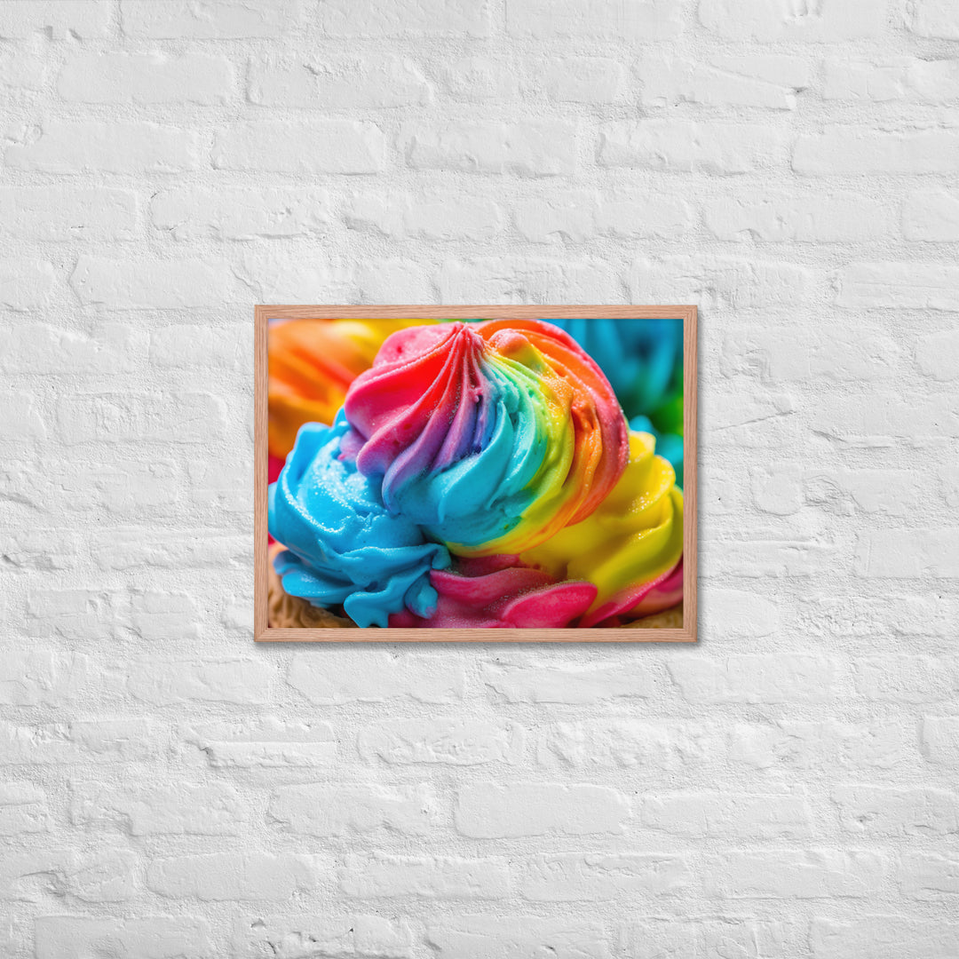 Rainbow Sherbet Framed poster 🤤 from Yumify.AI