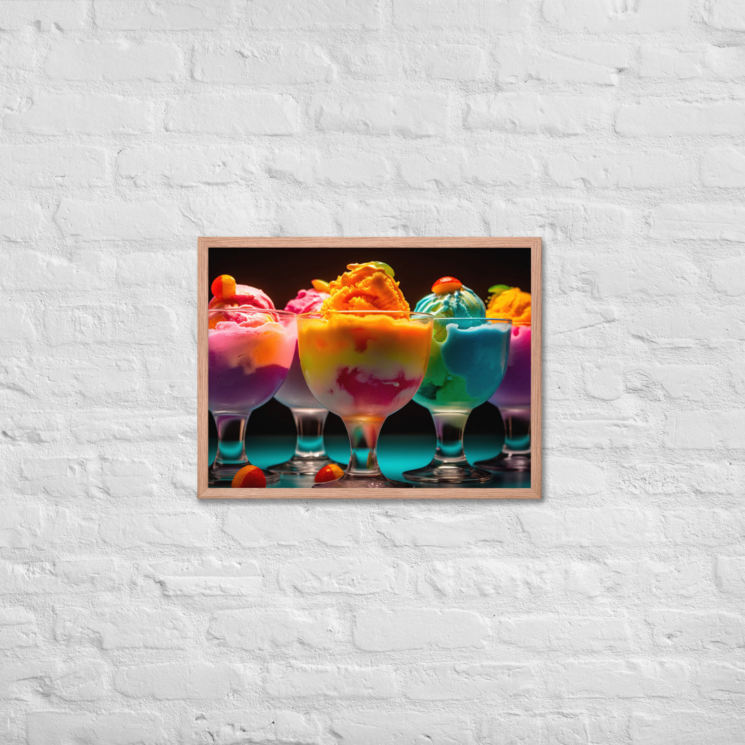 Rainbow Sherbet Framed poster 🤤 from Yumify.AI