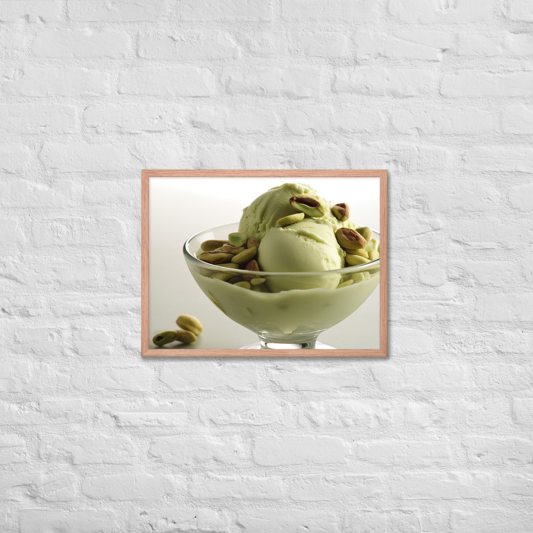 Pistachio ice cream Framed poster 🤤 from Yumify.AI