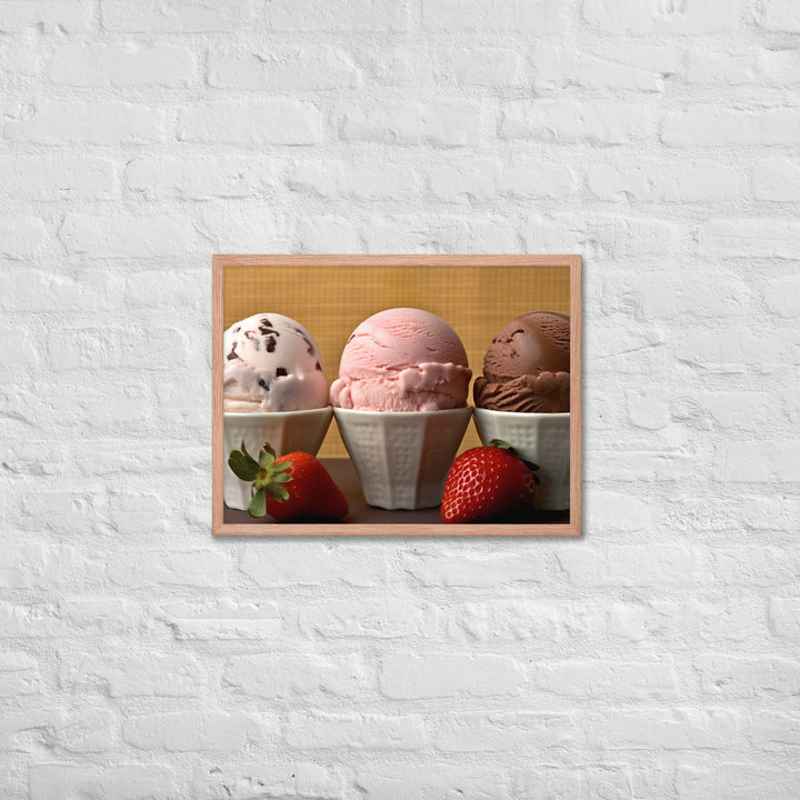 Neapolitan Ice Cream Framed poster 🤤 from Yumify.AI