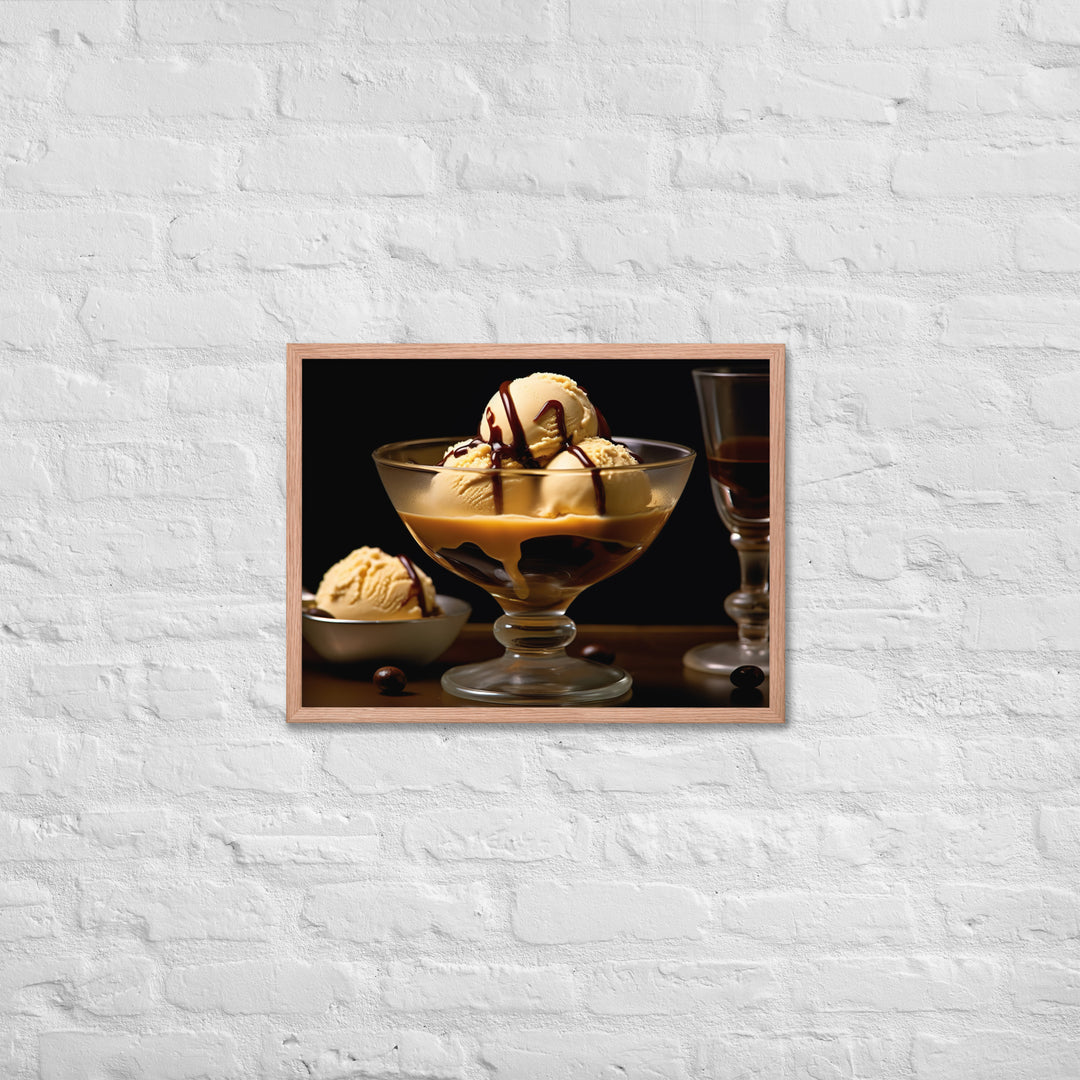 Coffee Ice Cream Framed poster 🤤 from Yumify.AI