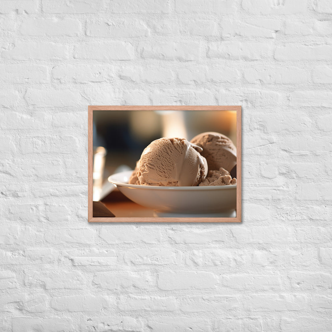 Coffee Ice Cream Framed poster 🤤 from Yumify.AI