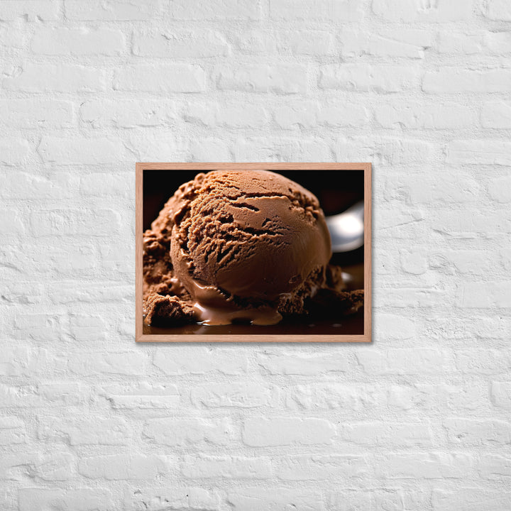 Chocolate Ice Cream Framed poster 🤤 from Yumify.AI