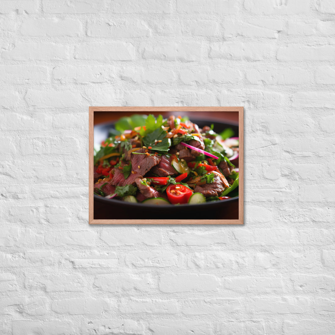 Thai Beef Salad Framed poster 🤤 from Yumify.AI