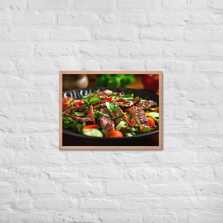 Thai Beef Salad Framed poster 🤤 from Yumify.AI