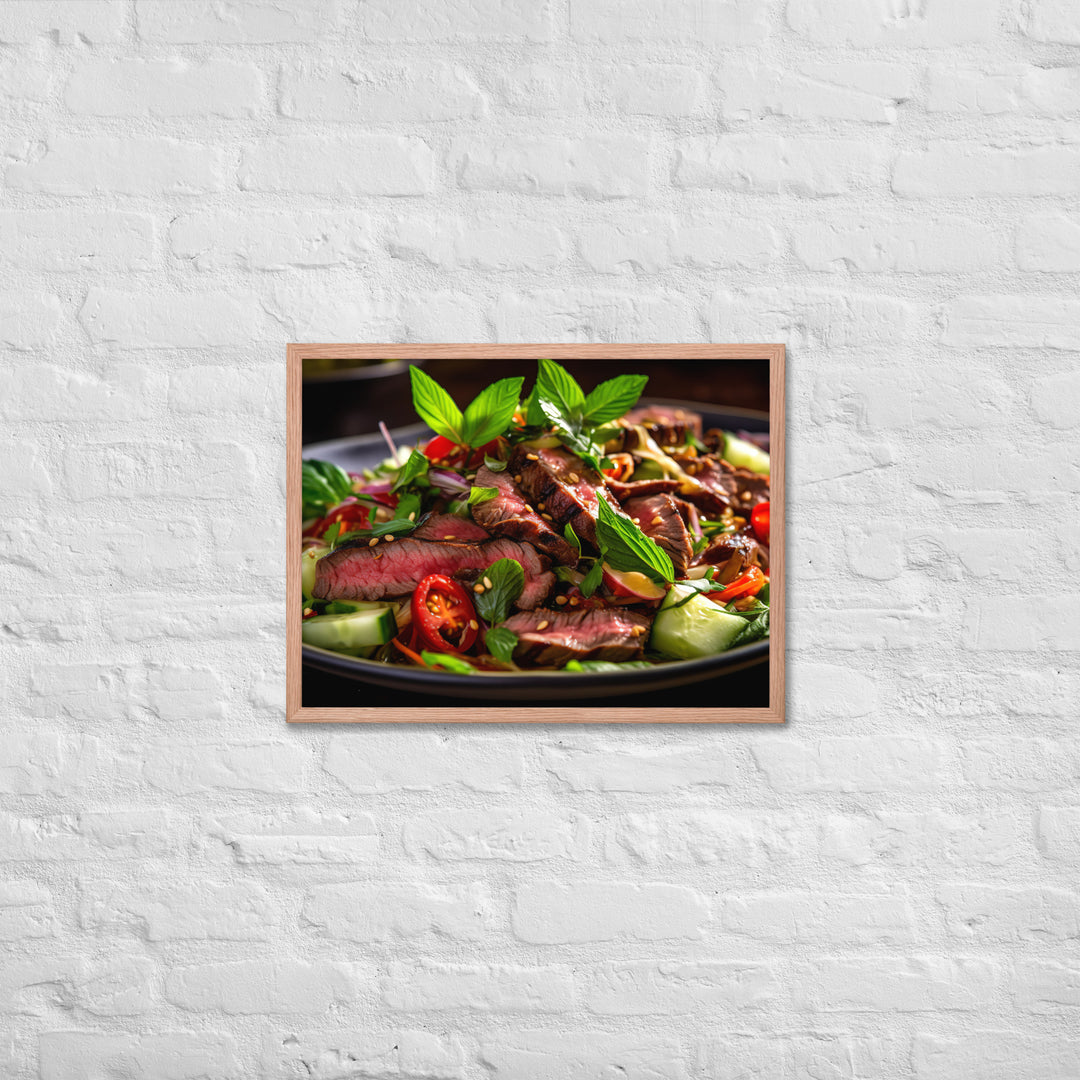 Thai Beef Salad Framed poster 🤤 from Yumify.AI