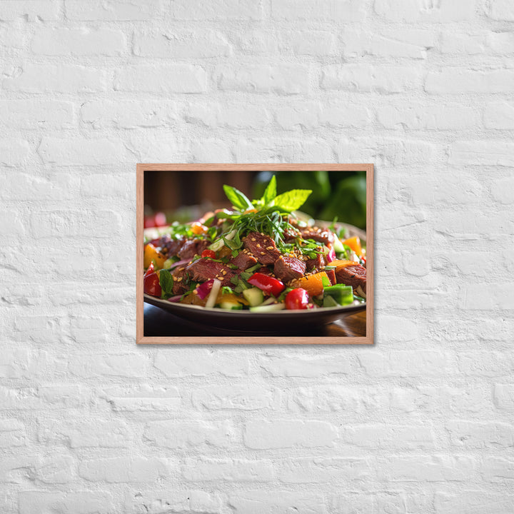 Thai Beef Salad Framed poster 🤤 from Yumify.AI