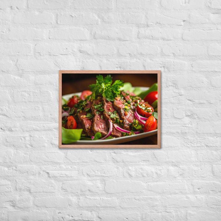 Thai Beef Salad Framed poster 🤤 from Yumify.AI