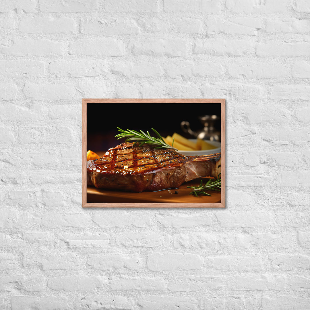 T-Bone Steak Framed poster 🤤 from Yumify.AI