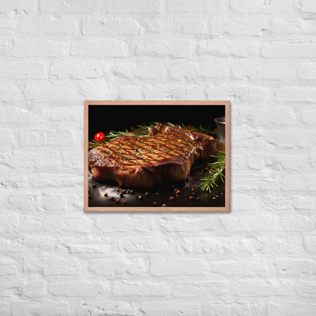 T-Bone Steak Framed poster 🤤 from Yumify.AI