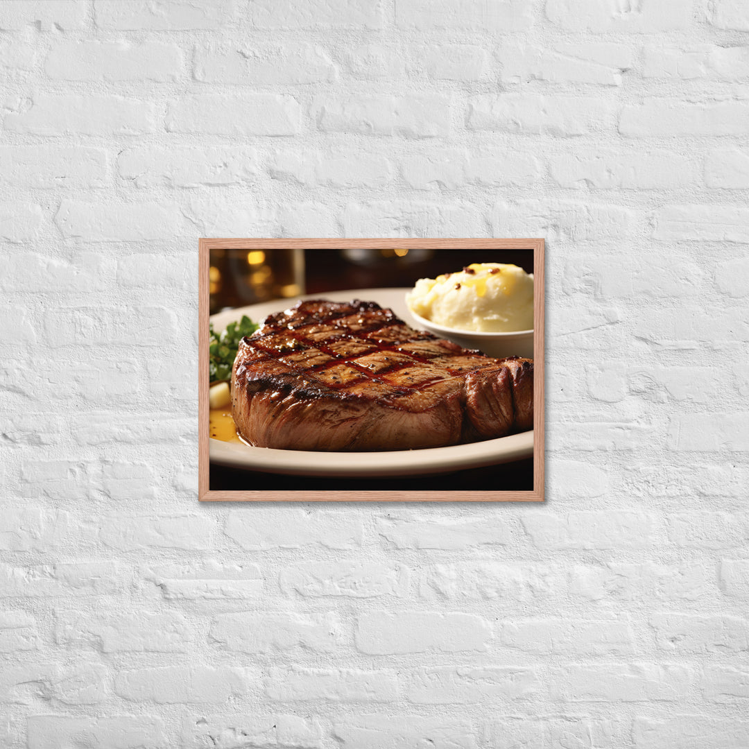 Porter house Steak Framed poster 🤤 from Yumify.AI