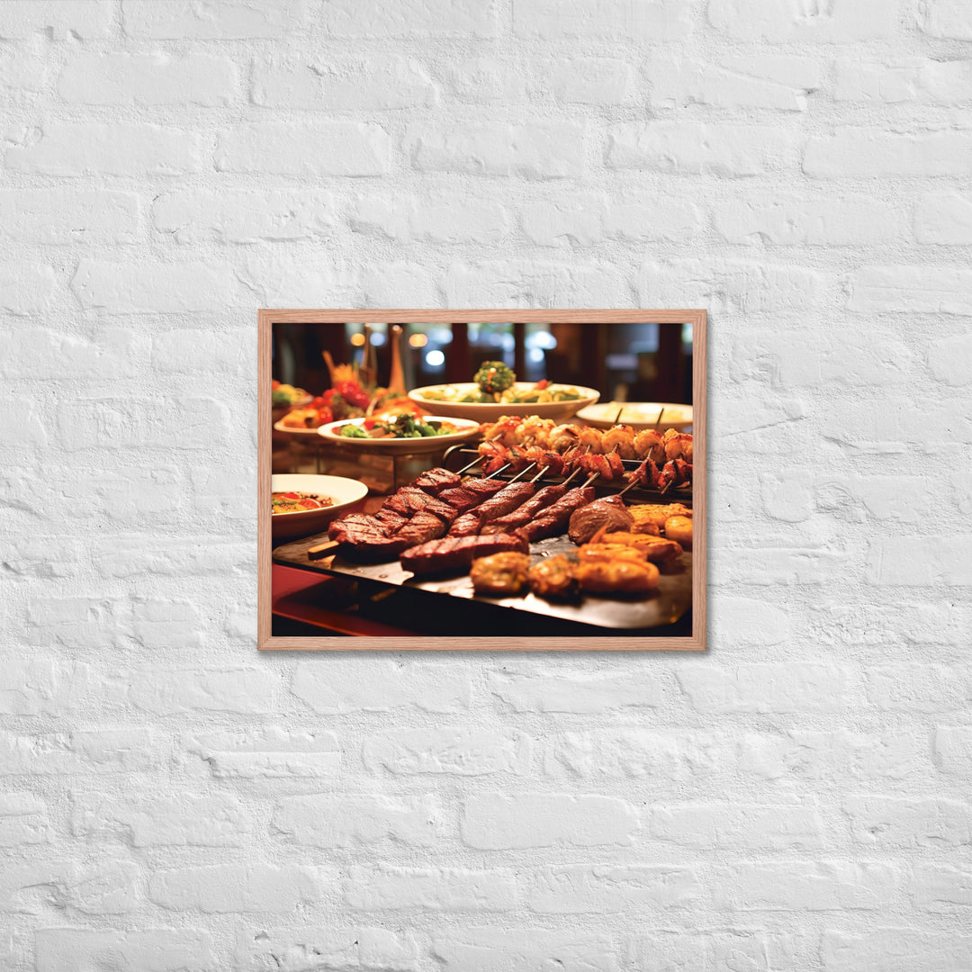 Brazilian Churrasco Framed poster 🤤 from Yumify.AI