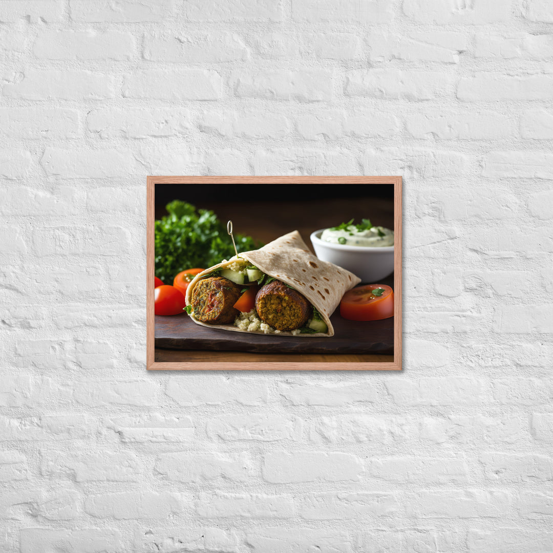 Falafel Wrap Framed poster 🤤 from Yumify.AI