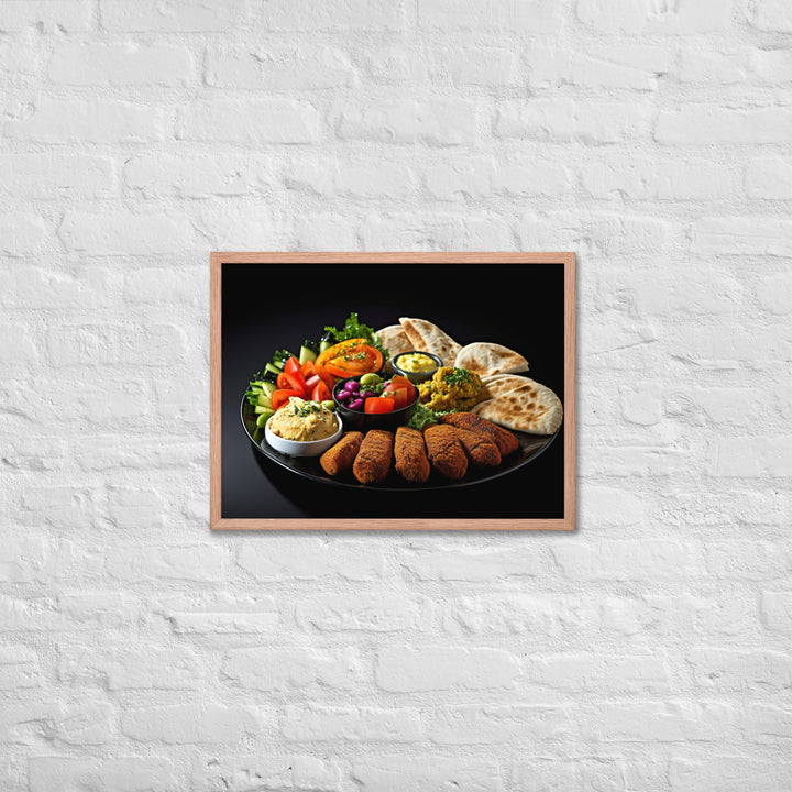 Falafel Platter Framed poster 🤤 from Yumify.AI