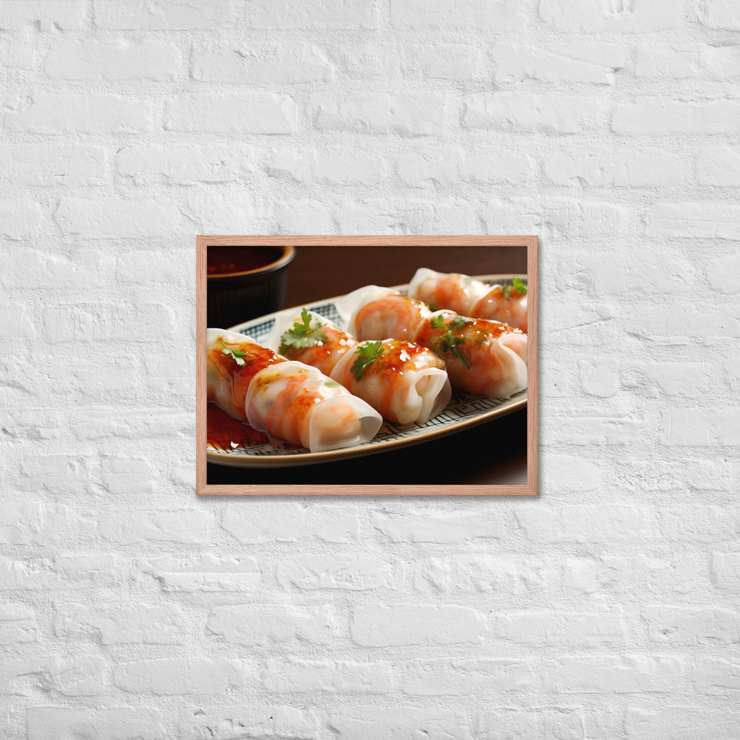 Steamed Rice Rolls Framed poster 🤤 from Yumify.AI