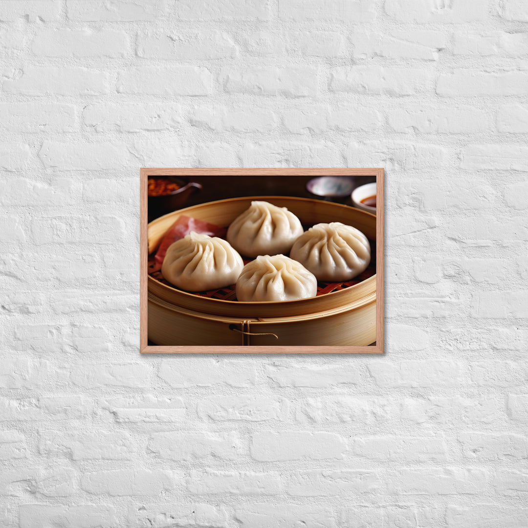 Steamed Pork Buns Framed poster 🤤 from Yumify.AI