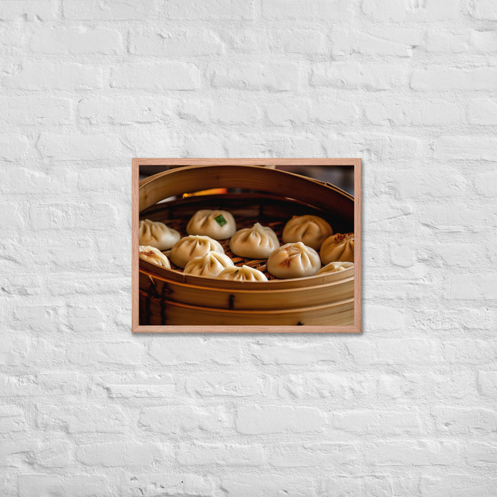 Steamed Pork Buns Framed poster 🤤 from Yumify.AI