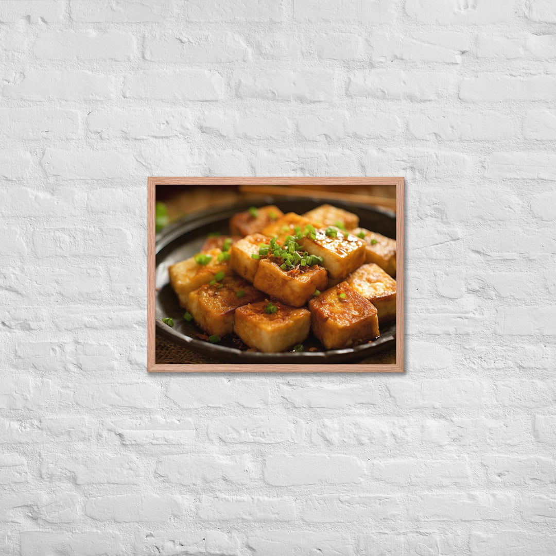 Pan Fried Turnip Cake Framed poster 🤤 from Yumify.AI