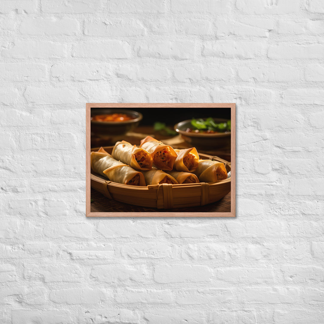 Deep Fried Spring Rolls Framed poster 🤤 from Yumify.AI