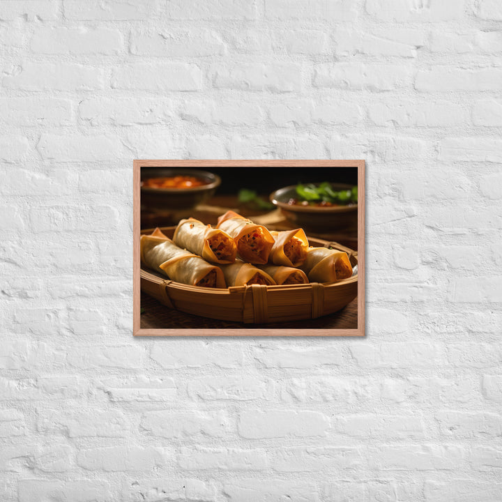 Deep Fried Spring Rolls Framed poster 🤤 from Yumify.AI