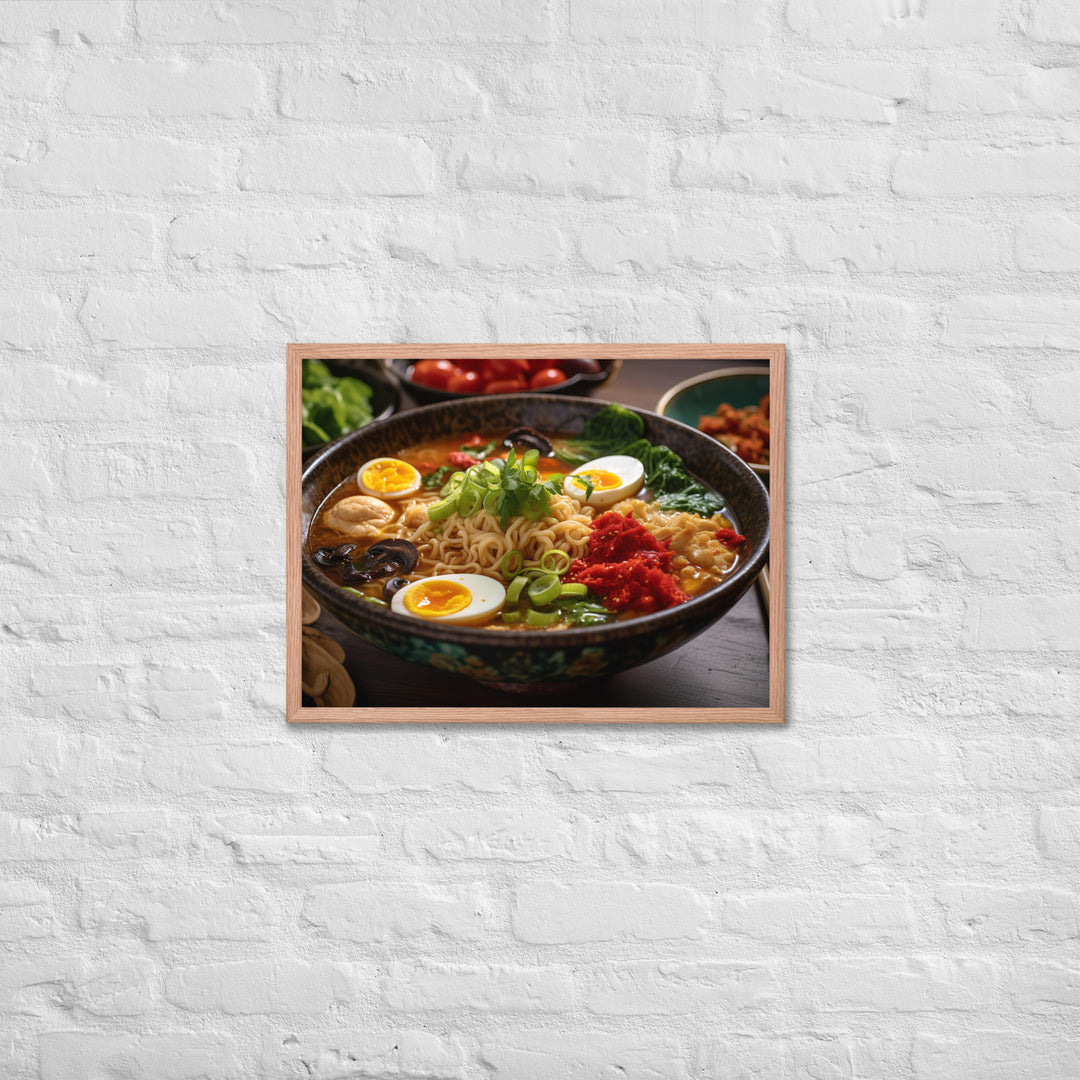 Vegetarian Ramen Framed poster 🤤 from Yumify.AI