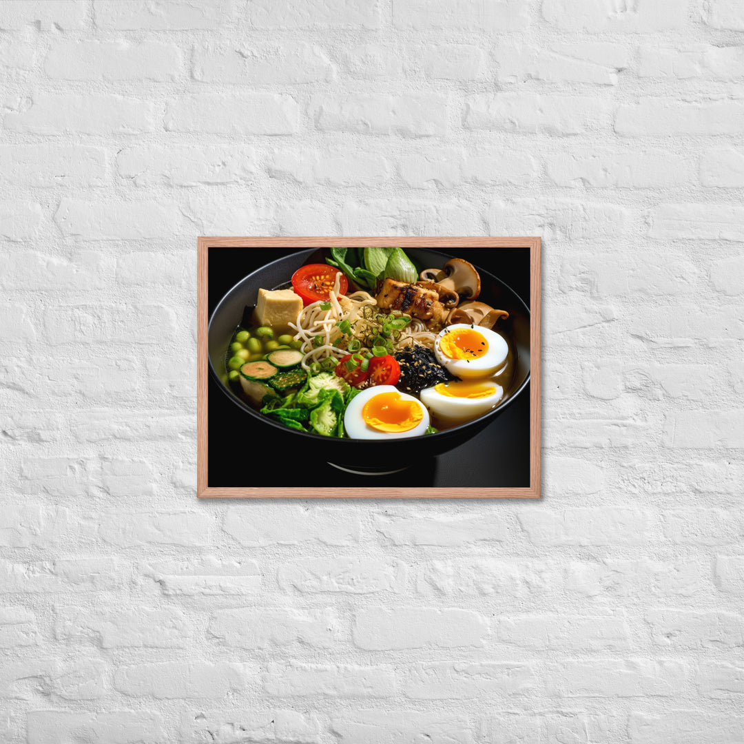 Vegetarian Ramen Framed poster 🤤 from Yumify.AI