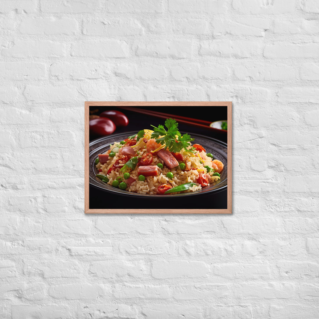 Yangzhou Fried Rice Framed poster 🤤 from Yumify.AI