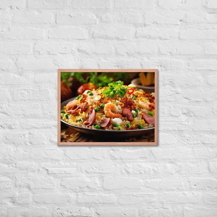 Yangzhou Fried Rice Framed poster 🤤 from Yumify.AI