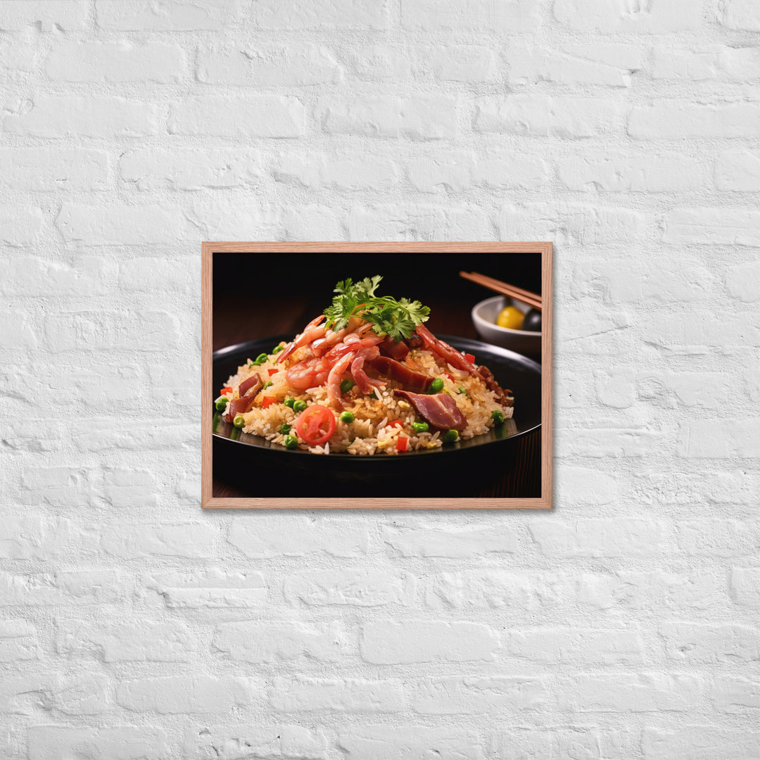 Yangzhou Fried Rice Framed poster 🤤 from Yumify.AI