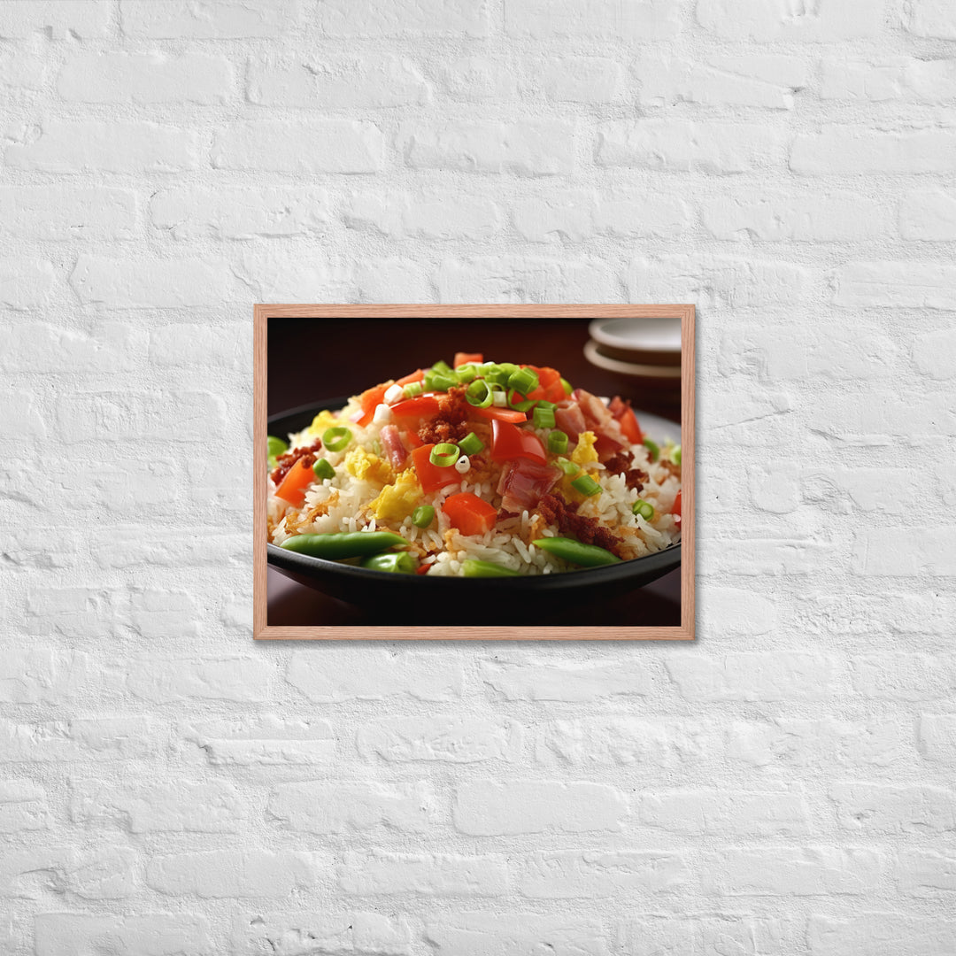 Yangzhou Fried Rice Framed poster 🤤 from Yumify.AI