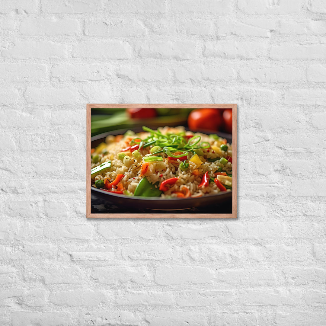 Vegetable Fried Rice Framed poster 🤤 from Yumify.AI