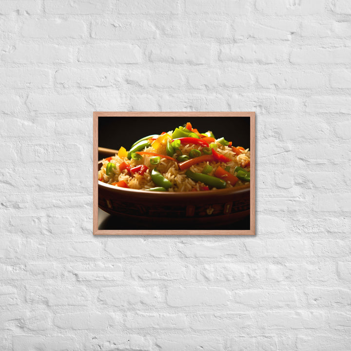 Vegetable Fried Rice Framed poster 🤤 from Yumify.AI