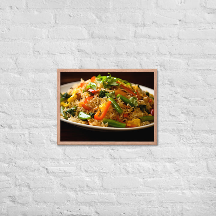 Vegetable Fried Rice Framed poster 🤤 from Yumify.AI